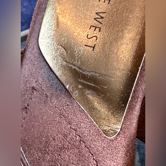 NINE WEST - Women’s Slip-on Wedge Sandler Sz 7.5 - BROWN - Picture 11 of 15